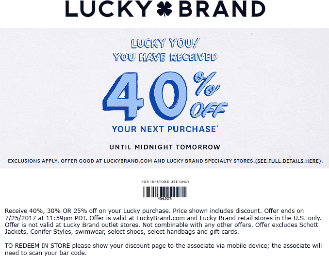 Lucky Brand coupons & promo code for [May 2024]