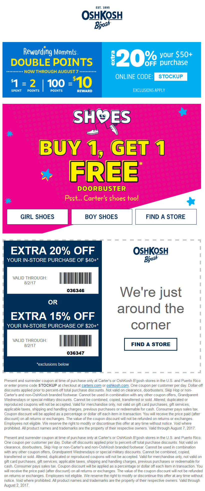 OshKosh Bgosh coupons & promo code for [May 2024]