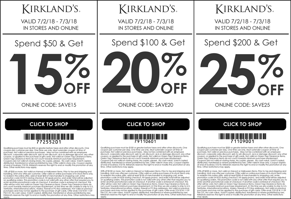 Kirklands March 2024 Coupons And Promo Codes   July 2018 183 Kirklands Coupon 5778 