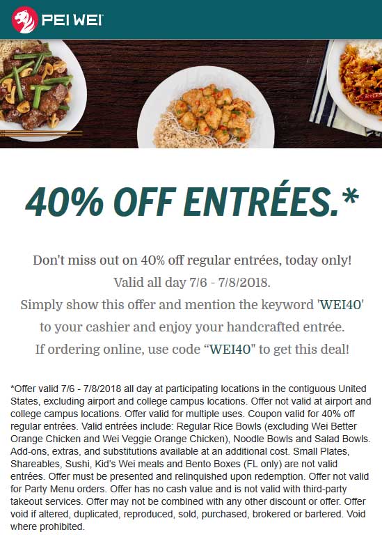 pei wei delivery coupon code