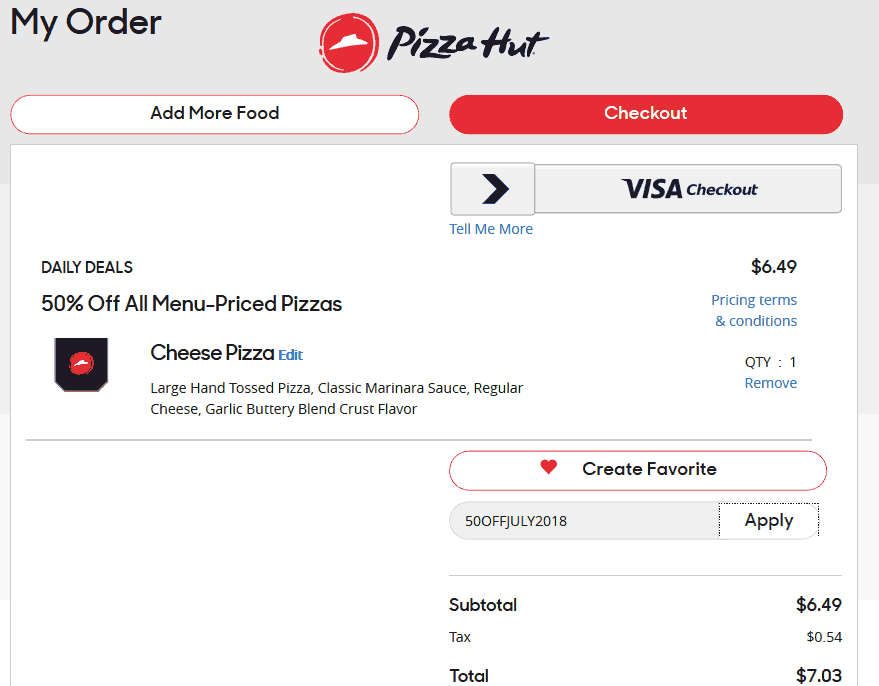 Pizza Hut Coupon April 2024 50% off pizzas online at Pizza Hut via promo code 50OFFJULY2018