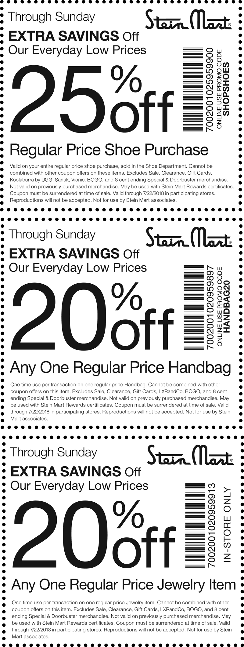 Stein Mart Coupon April 2024 25% off shoes & more at Stein Mart, or online via promo code SHOPSHOES