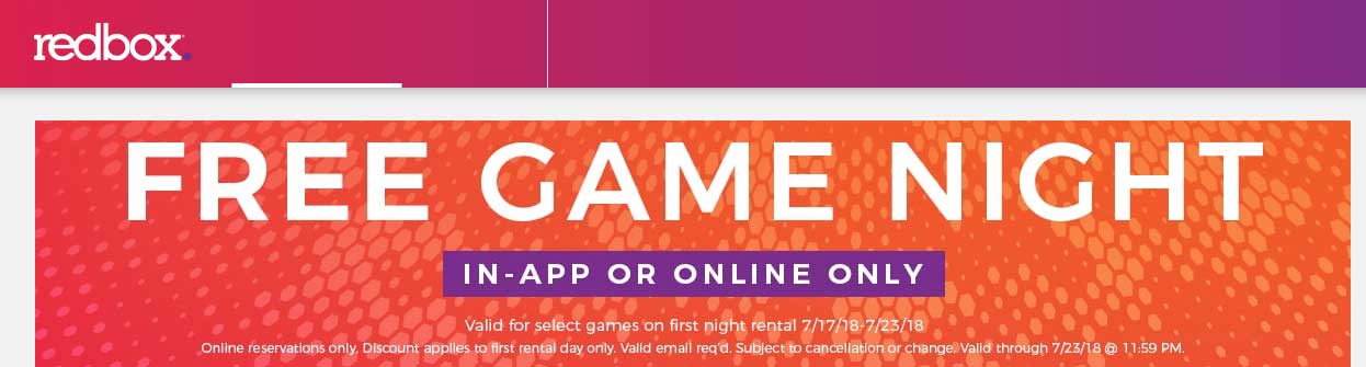 Redbox Coupon March 2024 Free game rental online at Redbox, no code needed