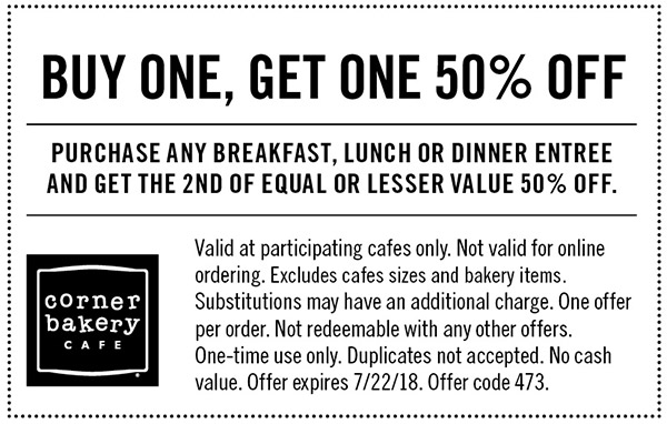 Corner Bakery Cafe coupons & promo code for [March 2024]