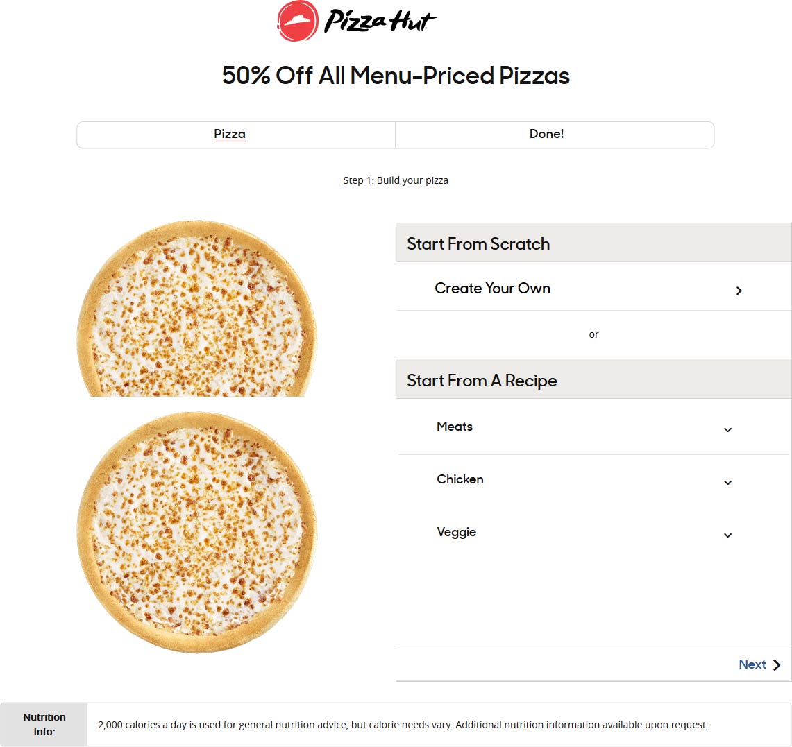 Pizza Hut coupons & promo code for [May 2022]