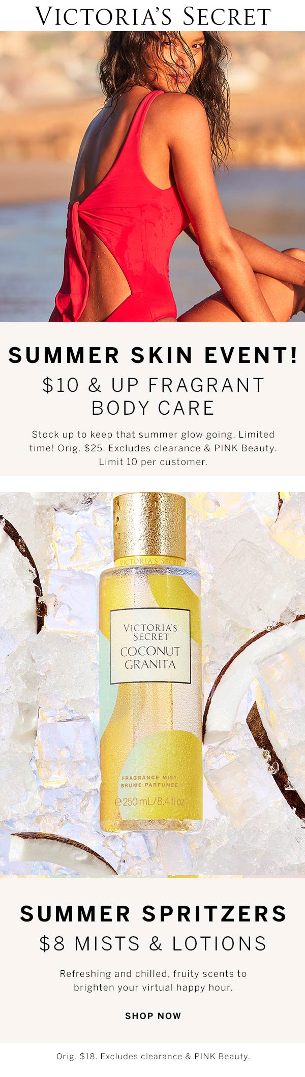 Victorias Secret stores Coupon  Various $25 body care for $10 + $8 lotions & mists at Victorias Secret #victoriassecret 