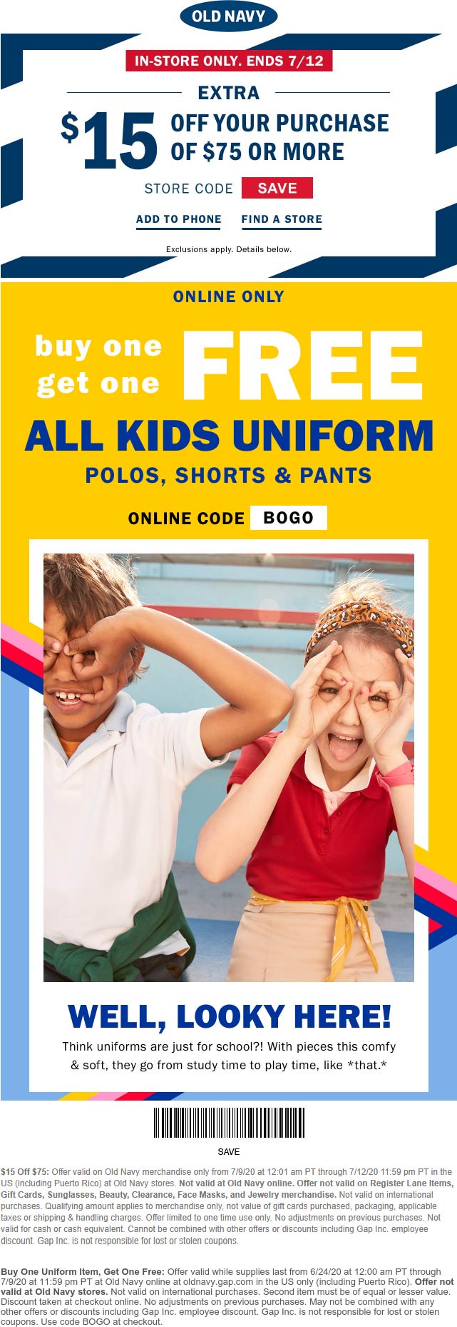 old navy coupons june 2023