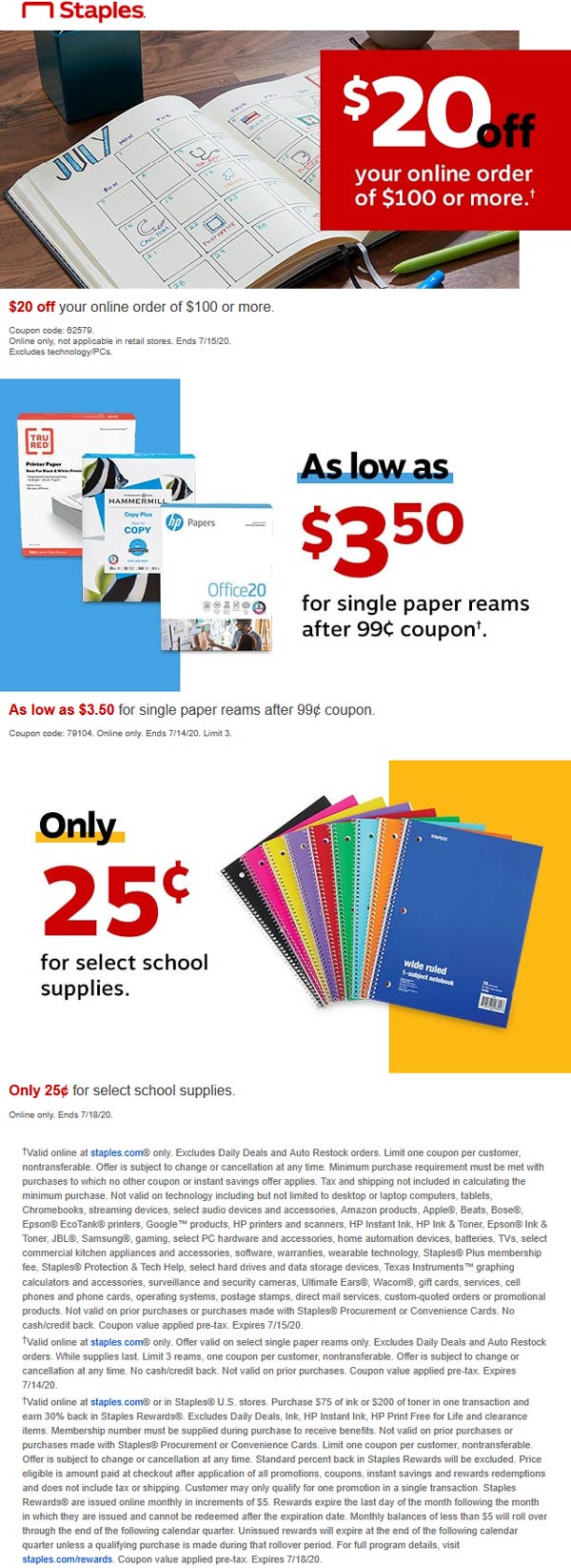 Staples stores Coupon  .25 cent school supplies & $20 off $100 online at Staples via promo code 62579 #staples giftguide personalstylist accordingtomony allthatglitters anitalianaffair bestgifts christmasinnewyork christmaslist classicwithaflair declutter itallstartsfromyourcloset 