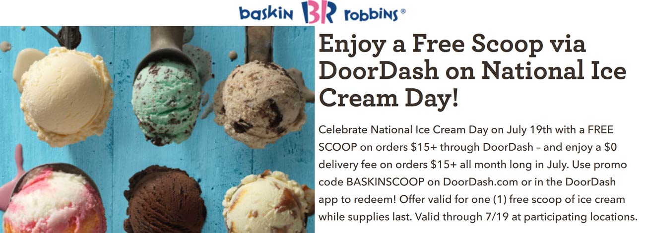 Baskin Robbins restaurants Coupon  Free scoop of ice cream with $15 spent on delivery at Baskin Robbins via promo code BASKINSCOOP #baskinrobbins baskinrobbins icecream dessert love strangerthings chocolate food scoopsahoy foodblogger summer foodphotography 