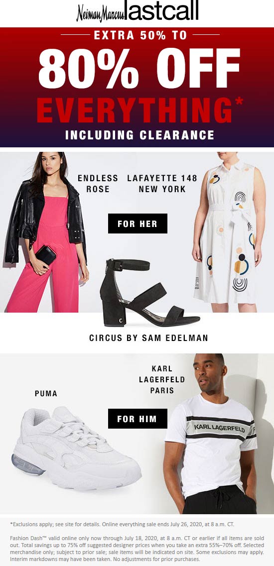 Last Call stores Coupon  Extra 50-80% off everything online at Neiman Marcus Last Call #lastcall lastcall sale love fashion christmas smile eastlondon eastlondontattoo alliwant danselfmade lastcallink 