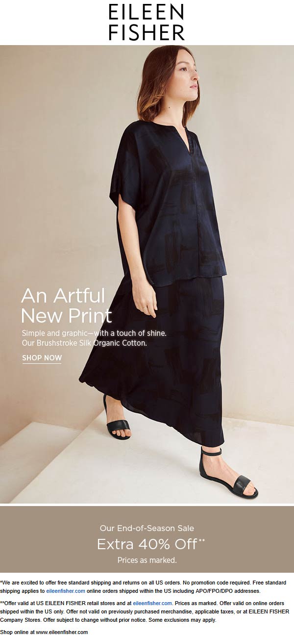 Extra 40 off endofseason at Eileen Fisher eileenfisher The