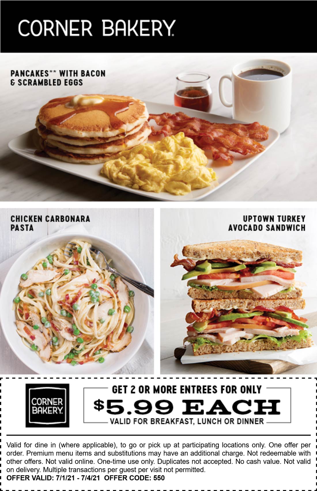 $6 entrees at Corner Bakery Cafe #cornerbakery The Coupons App®