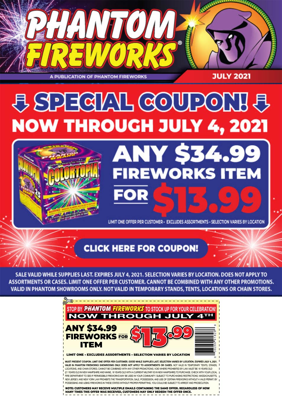 Phantom Fireworks stores Coupon  Any $35 item for $14 at Phantom Fireworks #phantomfireworks 