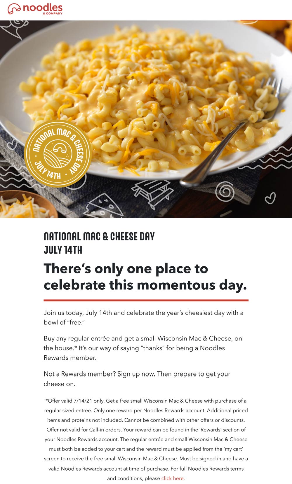 Noodles & Company restaurants Coupon  Free macaroni & cheese with your entree today at Noodles & Company #noodlescompany 