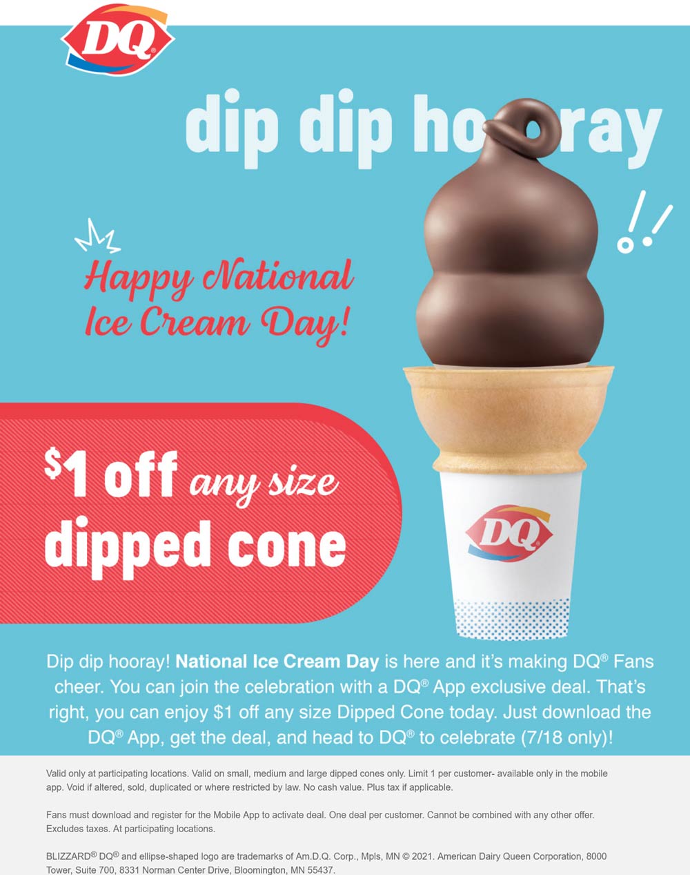 Dairy Queen restaurants Coupon  $1 off a dipped ice cream cone today at Dairy Queen #dairyqueen 