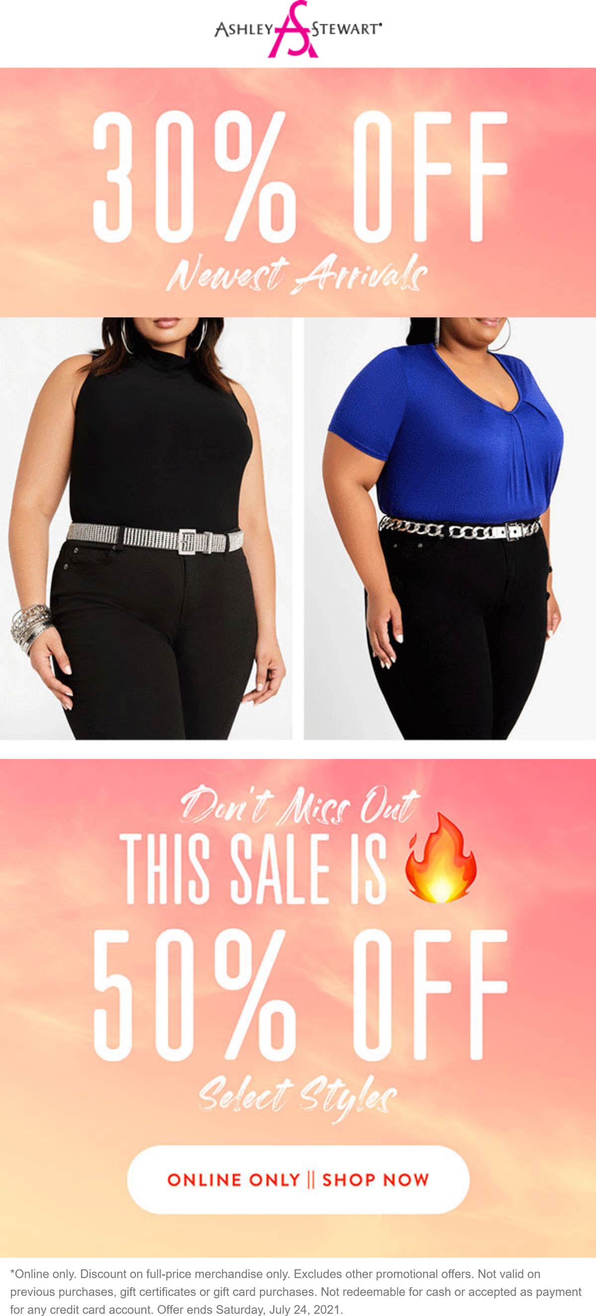 Ashley Stewart stores Coupon  30% off new arrivals online today at Ashley Stewart #ashleystewart 