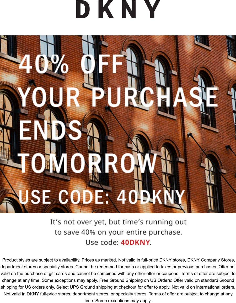 DKNY coupons & promo code for [July 2024]