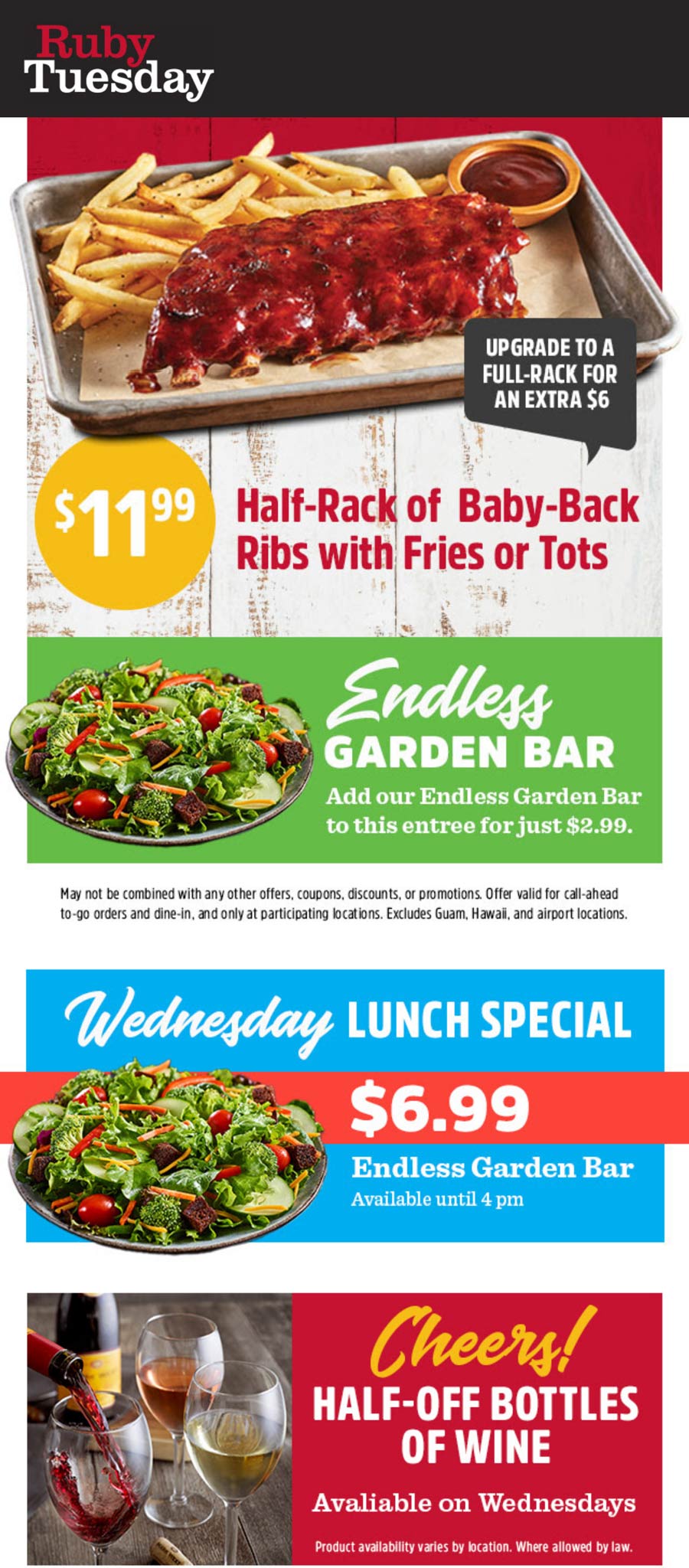 Ruby Tuesday coupons & promo code for [December 2022]
