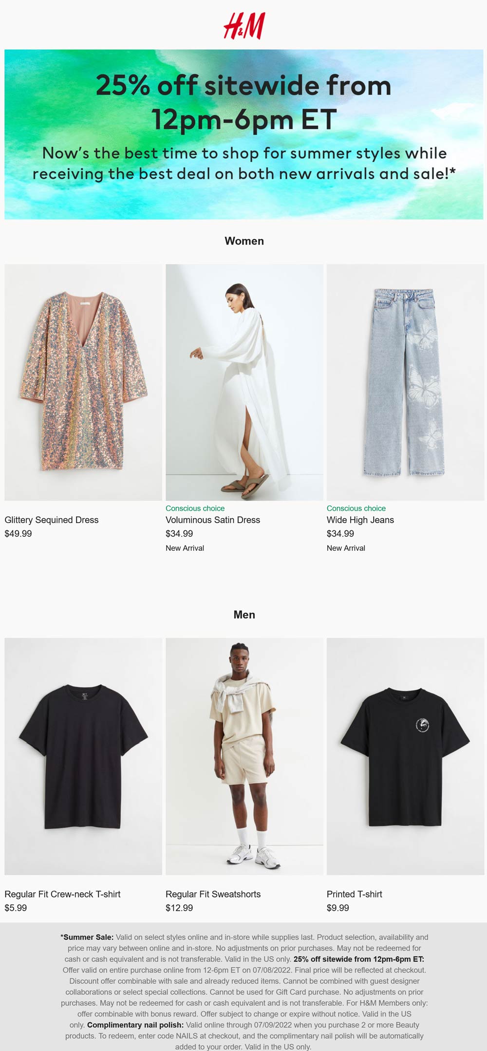 H&M stores Coupon  25% off everything til 6p today at H&M, ditto online #hm 