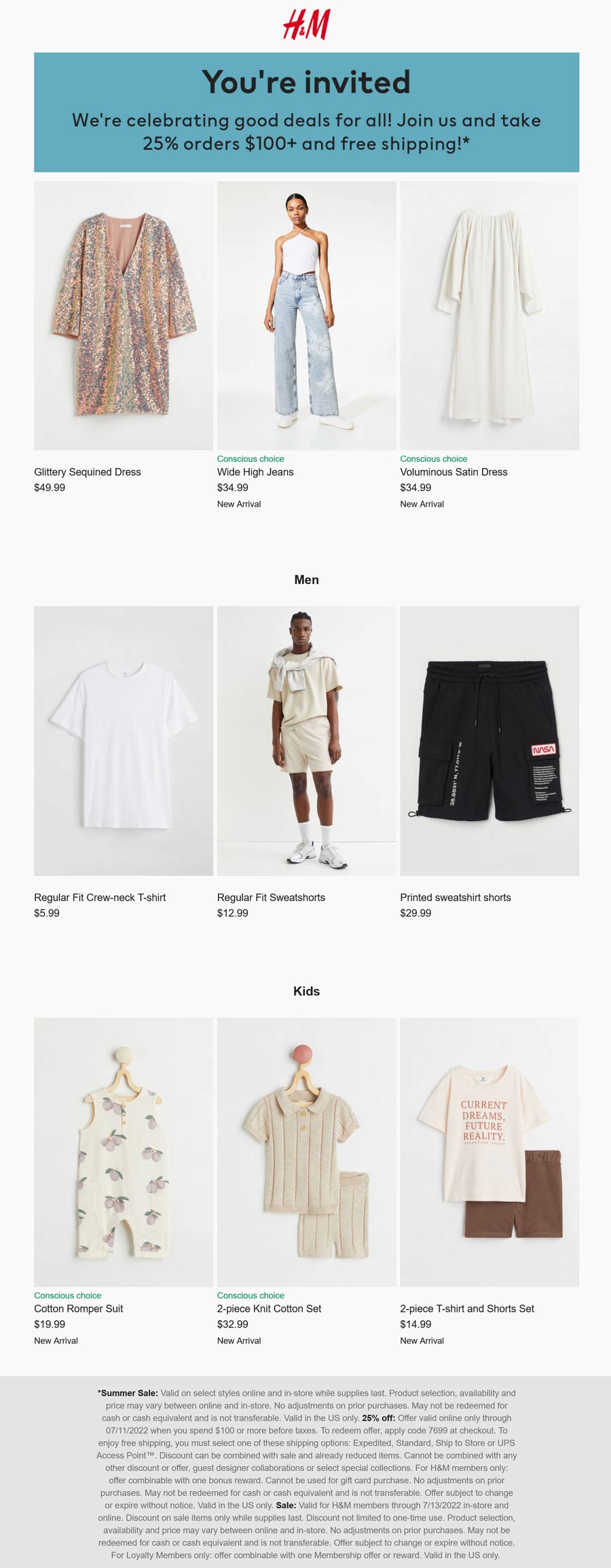 H&M stores Coupon  25% off $100 at H&M via promo code 7699 #hm 