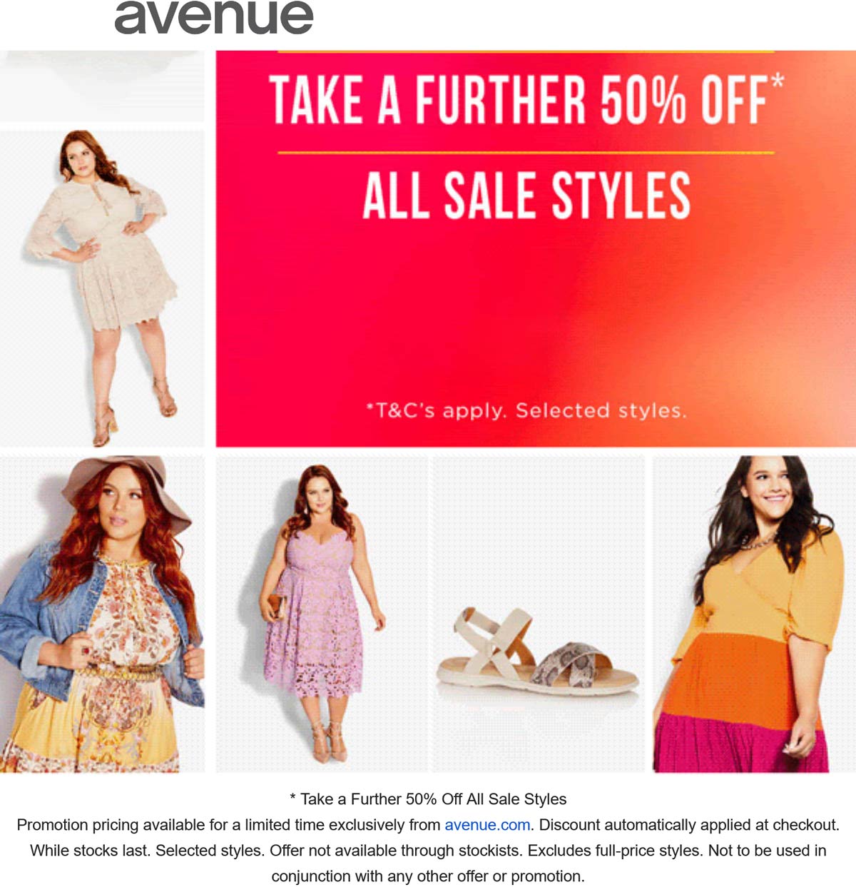 Avenue stores Coupon  Extra 50% off sale styles at Avenue #avenue 