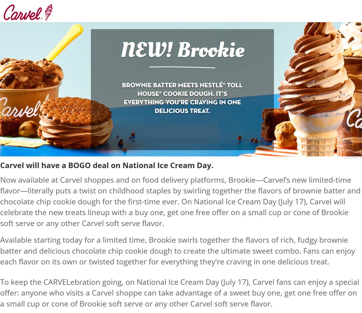 Carvel restaurants Coupon  Second soft serve free today at Carvel ice cream #carvel 