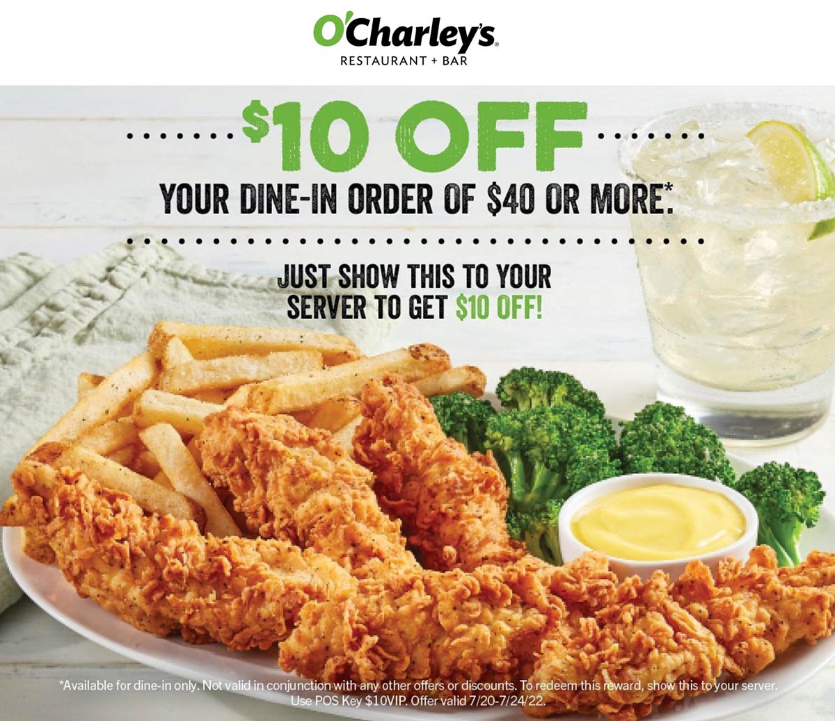 OCharleys restaurants Coupon  $10 off $40 at OCharleys restaurants #ocharleys 