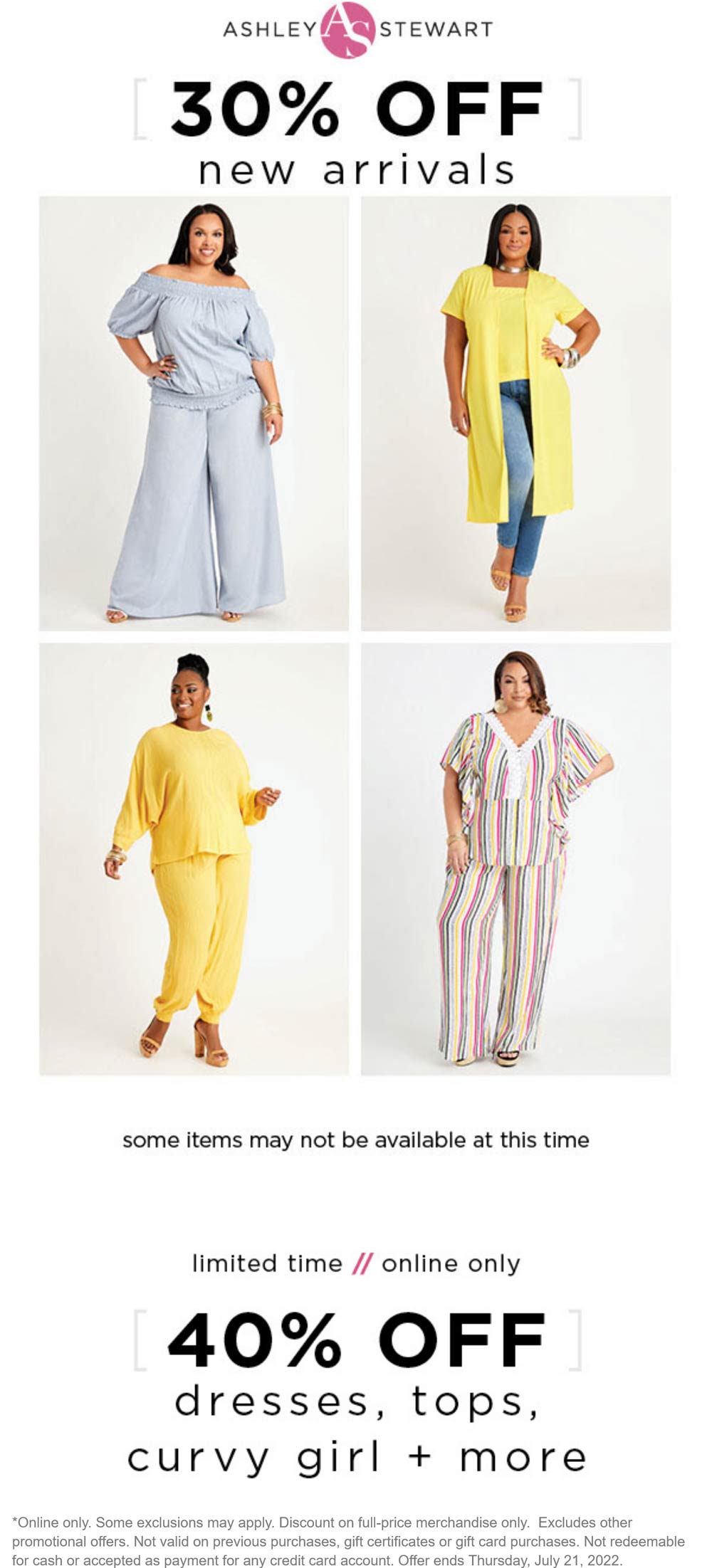 Ashley Stewart coupons & promo code for [December 2022]
