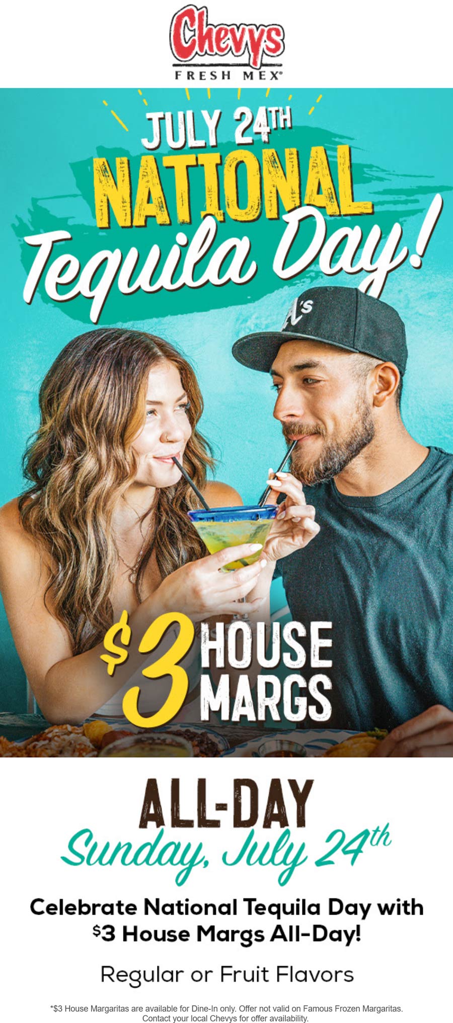 Chevys restaurants Coupon  $3 margaritas today at Chevys Fresh Mex restaurants #chevys 