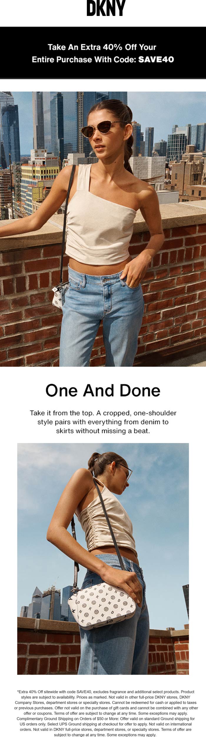 DKNY stores Coupon  40% off everything online at DKNY via promo code SAVE40 #dkny 