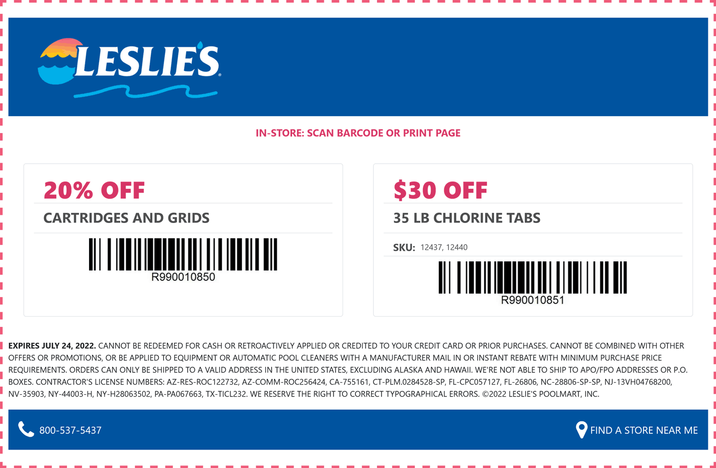 Leslies stores Coupon  $20 off filters & more today at Leslies pool #leslies 