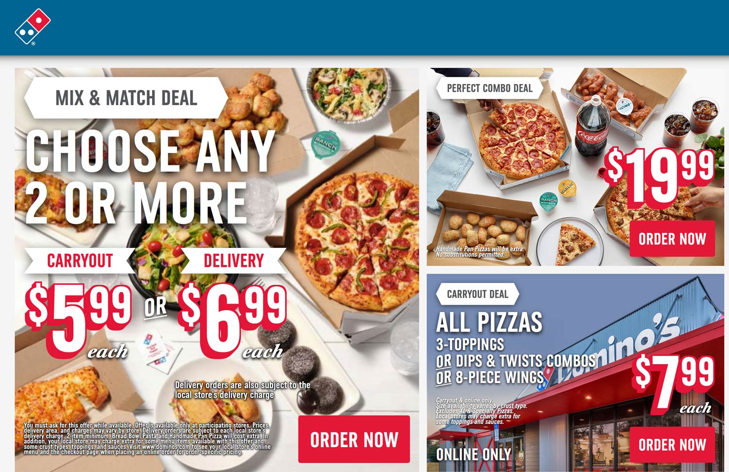 Dominos restaurants Coupon  2 or more for $6 each at Dominos pizza #dominos 