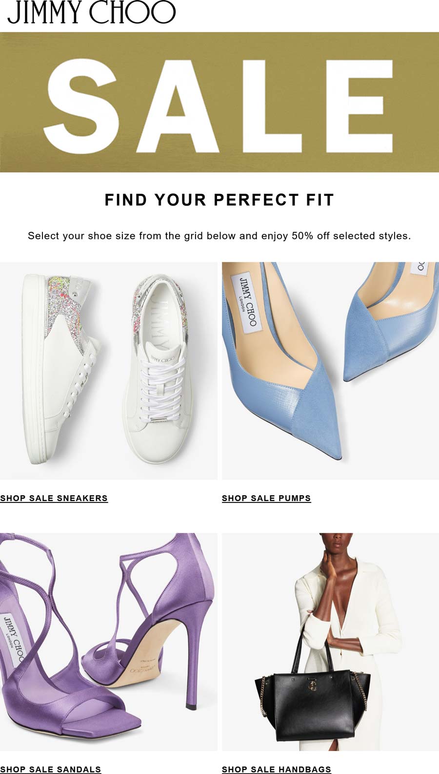 Jimmy Choo stores Coupon  50% off various shoe styles at Jimmy Choo #jimmychoo 