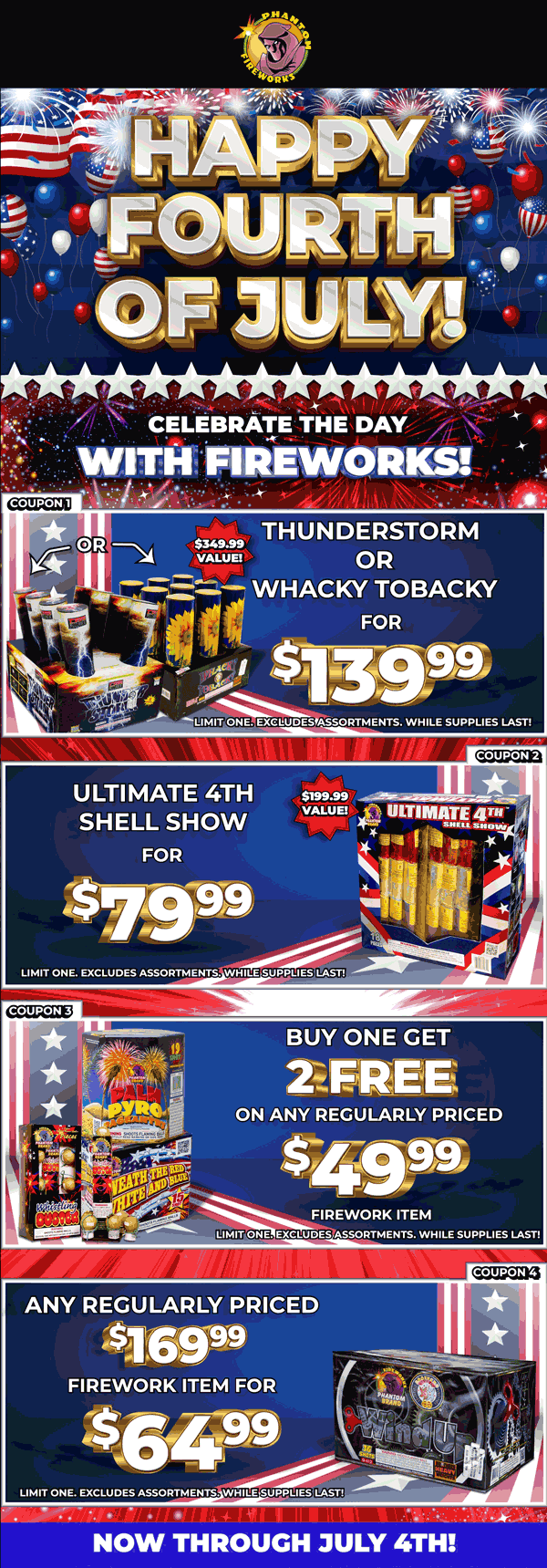Phantom Fireworks stores Coupon  3-for-1 on $50 firework items & more today at Phantom Fireworks #phantomfireworks 