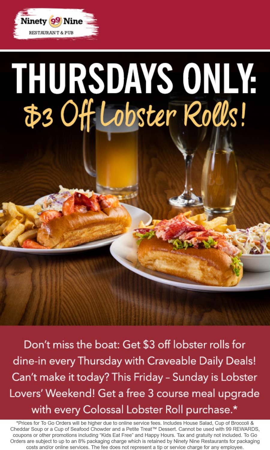 99 Restaurants restaurants Coupon  $3 off lobster rolls today at 99 Restaurants #99restaurants 