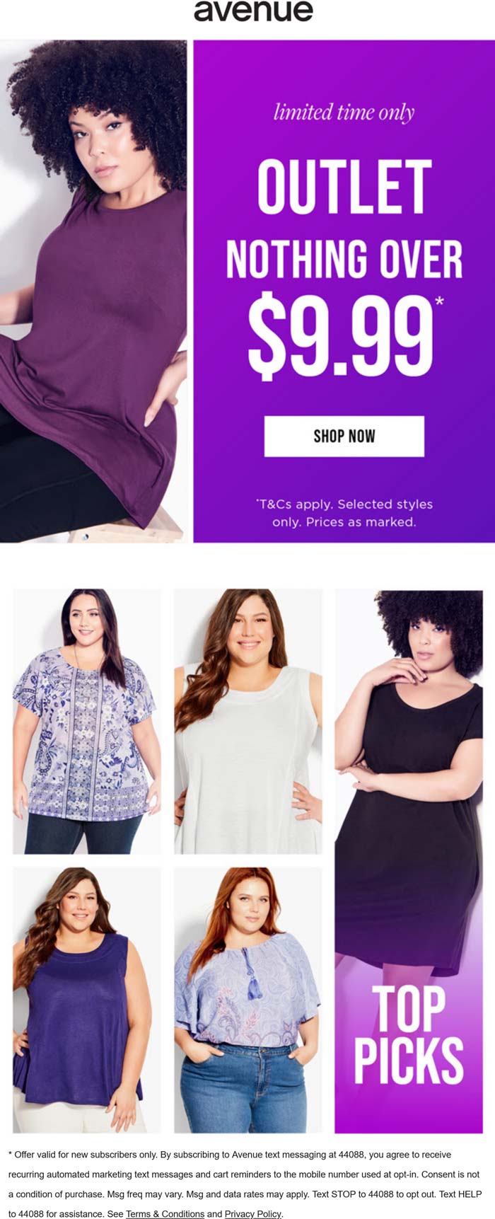 Avenue stores Coupon  Outlet sale everything $10 or less at Avenue #avenue 