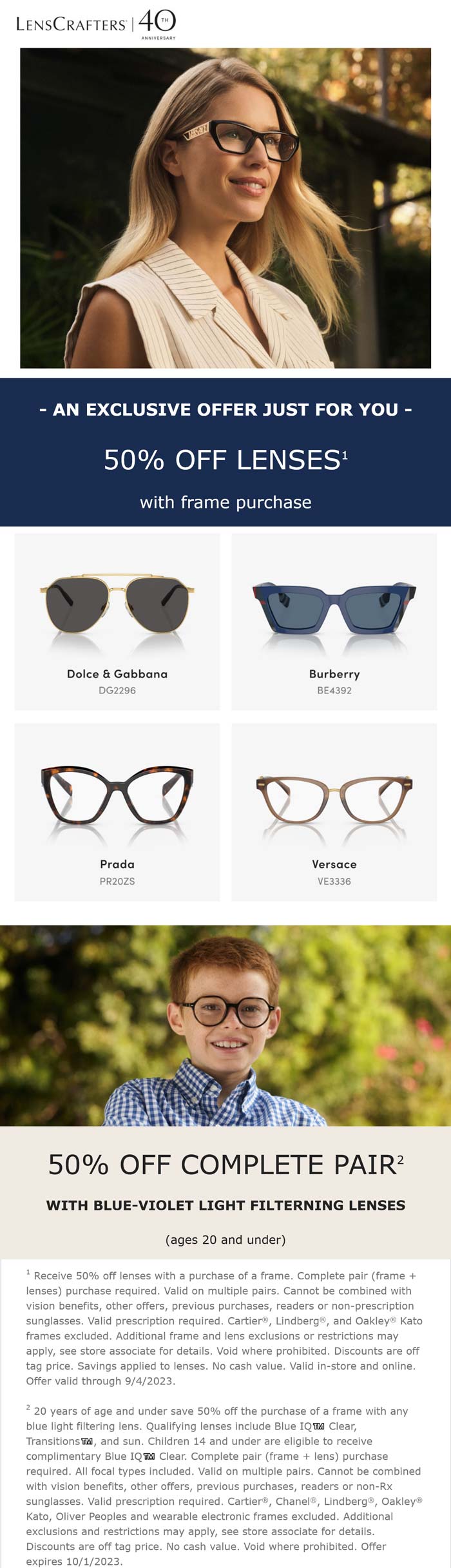Lenscrafters stores Coupon  50% off at Lenscrafters, ditto online #lenscrafters 