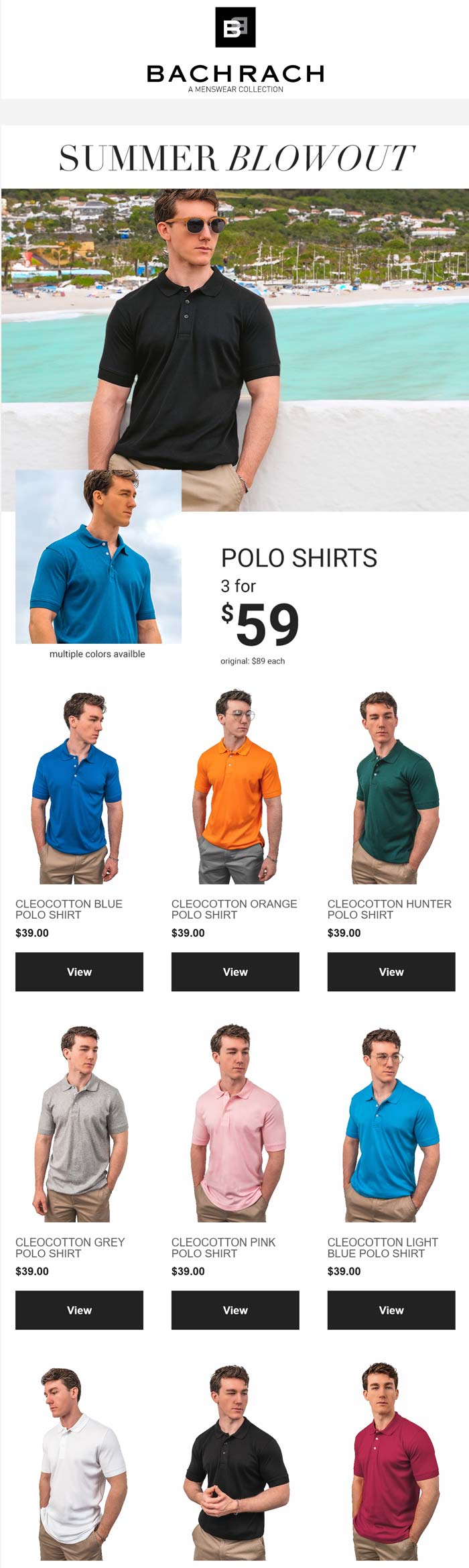 Bachrach stores Coupon  3 polo shirts for $59 at Bachrach #bachrach 