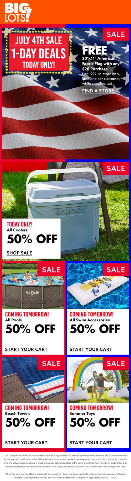 Big Lots stores Coupon  50% off coolers today at Big Lots #biglots 