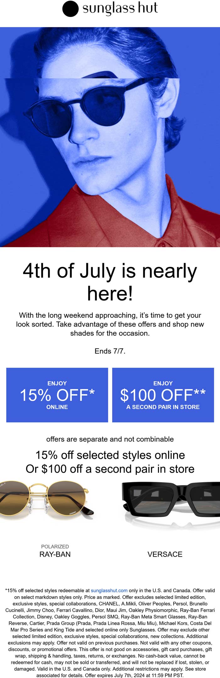 Sunglass Hut stores Coupon  15% off online or $100 off second pair in-store at Sunglass Hut #sunglasshut 