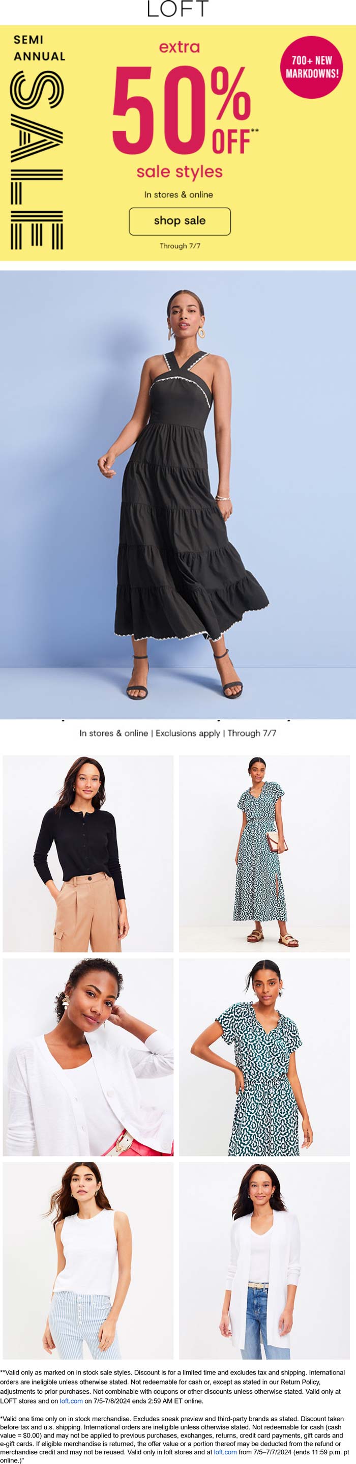 LOFT stores Coupon  Extra 50% off sale styles at LOFT, ditto online #loft 