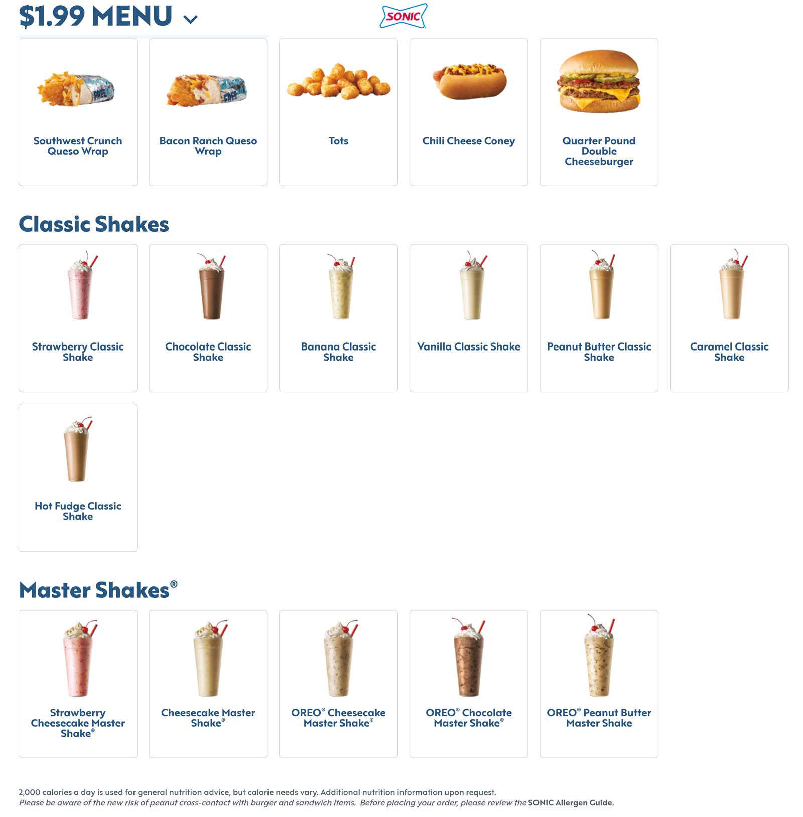 Sonic Drive-In restaurants Coupon  Various $2 menu items at Sonic Drive-In restaurants #sonicdrivein 