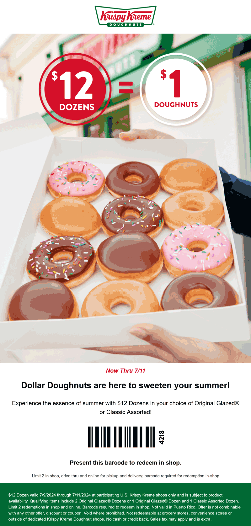 Krispy Kreme restaurants Coupon  $12 dozen doughnuts at Krispy Kreme #krispykreme 