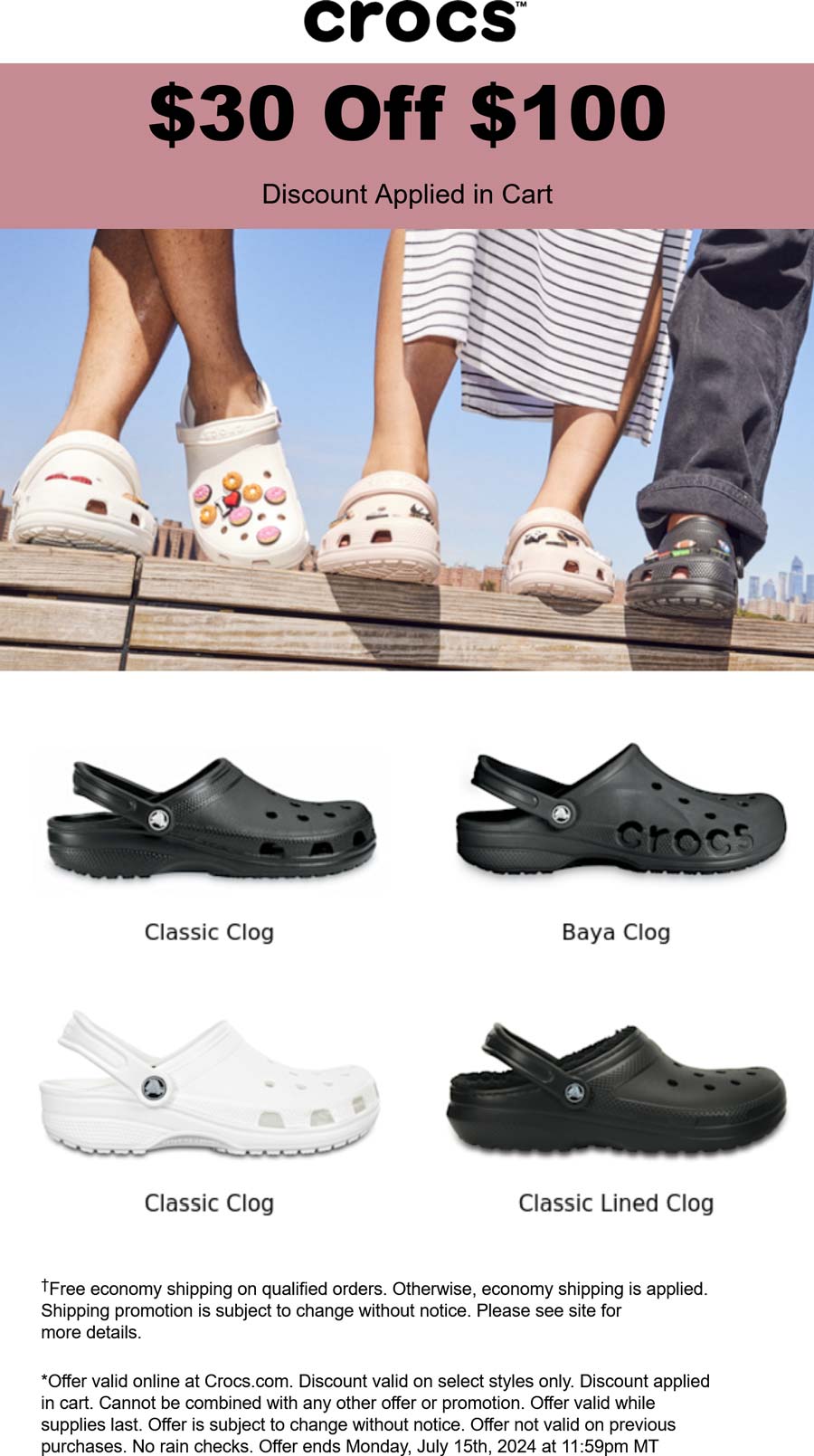 Crocs stores Coupon  $30 off $100 online at Crocs #crocs 