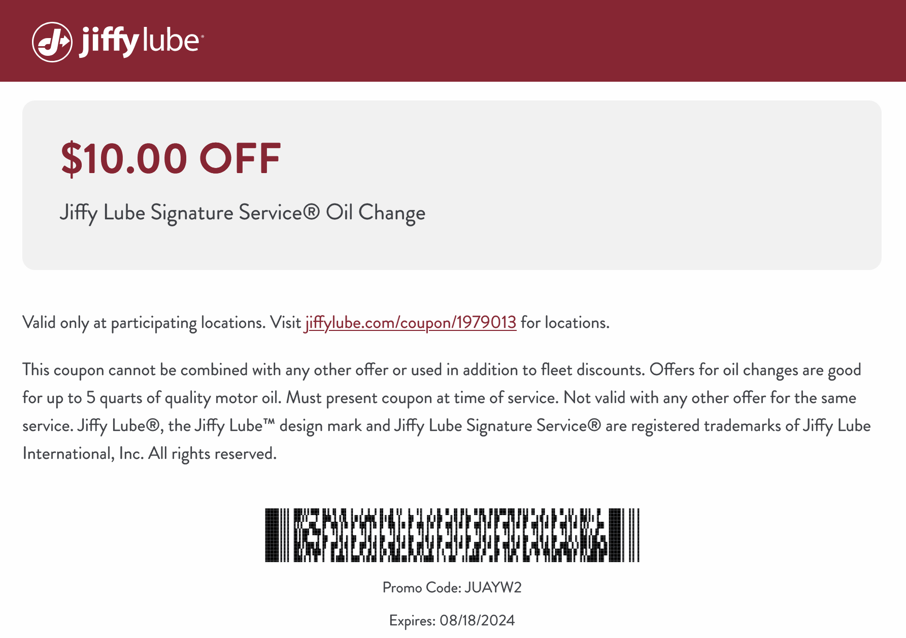 Jiffy Lube stores Coupon  $10 off signature oil change at Jiffy Lube #jiffylube 