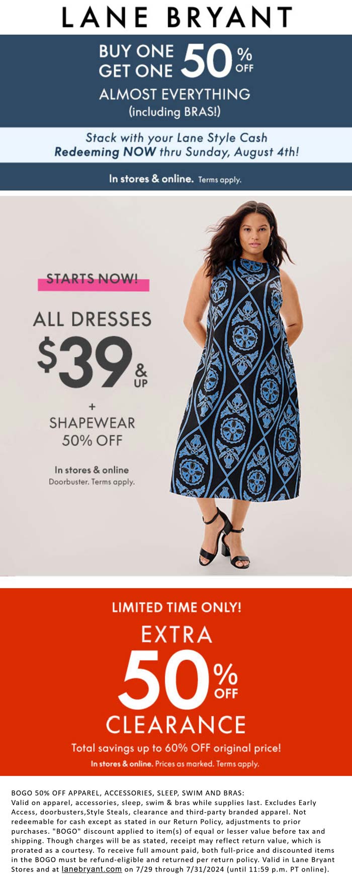 Lane Bryant stores Coupon  Second item 50% off at Lane Bryant, ditto online #lanebryant 