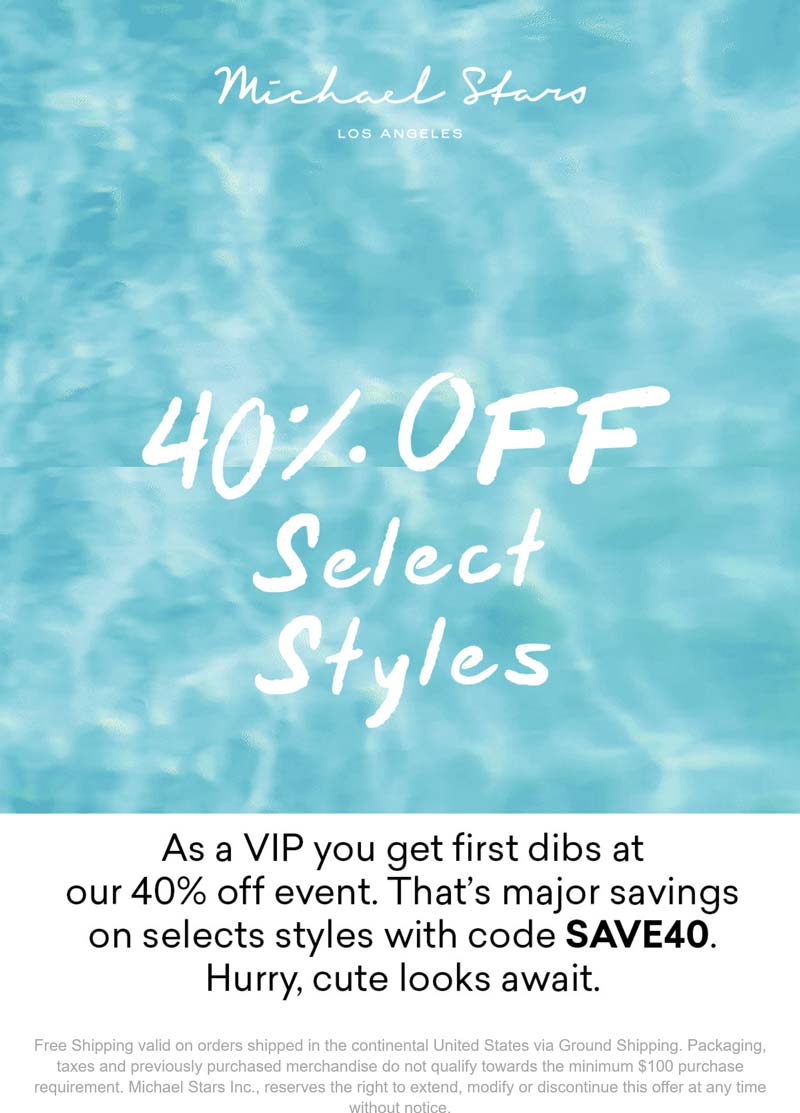 Michael Stars coupons & promo code for July 2025
