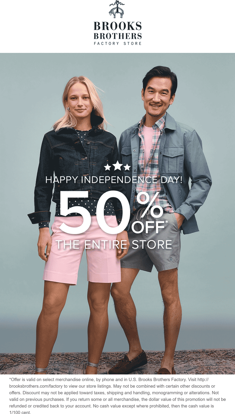 Brooks Brothers coupons & promo code for July 2025