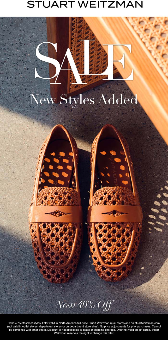 Stuart Weitzman coupons & promo code for July 2025