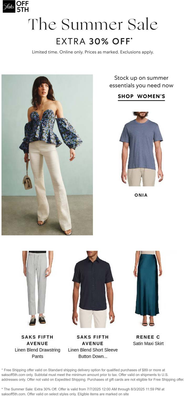 OFF 5TH coupons & promo code for July 2025